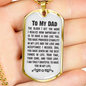 The Older I Get Dad Necklace Stainless Steel or 18k Gold Dog Tag 24" Chain-Express Your Love Gifts