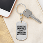 The Only Bible White Keychain Stainless Steel or 18k Gold Dog Tag Keyring-Express Your Love Gifts