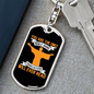 The Only Bible Yellow Keychain Stainless Steel or 18k Gold Dog Tag Keyring-Express Your Love Gifts