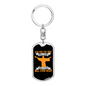 The Only Bible Yellow Keychain Stainless Steel or 18k Gold Dog Tag Keyring-Express Your Love Gifts