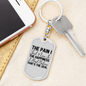 The Pain I Feel Keychain Stainless Steel or 18k Gold Dog Tag Keyring-Express Your Love Gifts