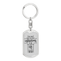 The Path Of Life Proverbs 10:17 Keychain Stainless Steel or 18k Gold Dog Tag Keyring-Express Your Love Gifts