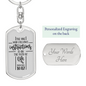 The Path Of Life Proverbs 10:17 Keychain Stainless Steel or 18k Gold Dog Tag Keyring-Express Your Love Gifts