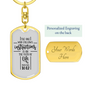 The Path Of Life Proverbs 10:17 Keychain Stainless Steel or 18k Gold Dog Tag Keyring-Express Your Love Gifts