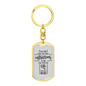 The Path Of Life Proverbs 10:17 Keychain Stainless Steel or 18k Gold Dog Tag Keyring-Express Your Love Gifts