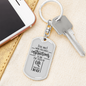 The Path Of Life Proverbs 10:17 Keychain Stainless Steel or 18k Gold Dog Tag Keyring-Express Your Love Gifts