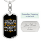 The Perfect Church Plain Keychain Stainless Steel or 18k Gold Dog Tag Keyring-Express Your Love Gifts
