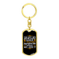 The Perfect Church Plain Keychain Stainless Steel or 18k Gold Dog Tag Keyring-Express Your Love Gifts
