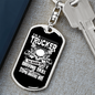 The Person With Driving Skill Swivel Trucker Keychain Dog Tag Stainless Steel or 18k Gold-Express Your Love Gifts