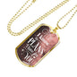 The Plans I Have For You Jeremiah Stainless Steel or 18k Gold Dog Tag 24"-Express Your Love Gifts