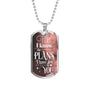 The Plans I Have For You Jeremiah Stainless Steel or 18k Gold Dog Tag 24"-Express Your Love Gifts