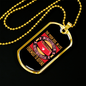 The Poor Dog Red Necklace Stainless Steel or 18k Gold Dog Tag 24" Chain-Express Your Love Gifts