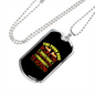 The Poor Dog Yellow Necklace Stainless Steel or 18k Gold Dog Tag 24" Chain-Express Your Love Gifts