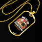 The Snuggles And Treats Begin Dog House Necklace Stainless Steel or 18k Gold Dog Tag 24" Chain-Express Your Love Gifts