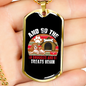 The Snuggles And Treats Begin Necklace Stainless Steel or 18k Gold Dog Tag 24" Chain-Express Your Love Gifts