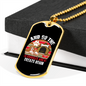The Snuggles And Treats Begin Necklace Stainless Steel or 18k Gold Dog Tag 24" Chain-Express Your Love Gifts