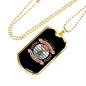 The Snuggles and Treats Begin Pink Necklace Stainless Steel or 18k Gold Dog Tag 24" Chain-Express Your Love Gifts