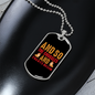 The Snuggles And Treats Plain Necklace Stainless Steel or 18k Gold Dog Tag 24" Chain-Express Your Love Gifts