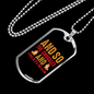 The Snuggles And Treats Plain Necklace Stainless Steel or 18k Gold Dog Tag 24" Chain-Express Your Love Gifts