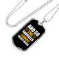 The Snuggles Begin Necklace Stainless Steel or 18k Gold Dog Tag 24" Chain-Express Your Love Gifts