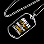 The Snuggles Begin Necklace Stainless Steel or 18k Gold Dog Tag 24" Chain-Express Your Love Gifts
