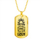 The Sun Always Shines Necklace Inspirational Necklace Stainless Steel or 18k Gold Dog Tag 24" Chain-Express Your Love Gifts