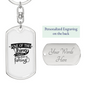 The Thing I Enjoy The Most Is Fishing Keychain Stainless Steel or 18k Gold Dog Tag Keyring-Express Your Love Gifts