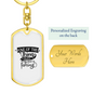 The Thing I Enjoy The Most Is Fishing Keychain Stainless Steel or 18k Gold Dog Tag Keyring-Express Your Love Gifts