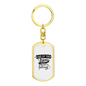 The Thing I Enjoy The Most Is Fishing Keychain Stainless Steel or 18k Gold Dog Tag Keyring-Express Your Love Gifts