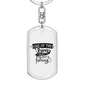 The Thing I Enjoy The Most Is Fishing Keychain Stainless Steel or 18k Gold Dog Tag Keyring-Express Your Love Gifts
