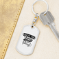 The Thing I Enjoy The Most Is Fishing Keychain Stainless Steel or 18k Gold Dog Tag Keyring-Express Your Love Gifts