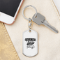The Thing I Enjoy The Most Is Fishing Keychain Stainless Steel or 18k Gold Dog Tag Keyring-Express Your Love Gifts