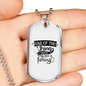 The Thing I Enjoy The Most Is Fishing Necklace Stainless Steel or 18k Gold Dog Tag 24" Chain-Express Your Love Gifts