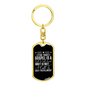 The True Gospel White Keychain Stainless Steel or 18k Gold Dog Tag Keyring-Express Your Love Gifts
