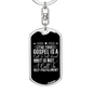 The True Gospel White Keychain Stainless Steel or 18k Gold Dog Tag Keyring-Express Your Love Gifts