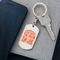 The Truth And The Life John 14:6 Keychain Stainless Steel or 18k Gold Dog Tag Keyring-Express Your Love Gifts