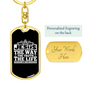 The Truth The Life John 14:6 Keychain Stainless Steel or 18k Gold Dog Tag Keyring-Express Your Love Gifts
