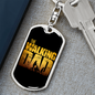The Walking Dad Swivel Keychain Dog Tag Stainless Steel or 18k Gold-Express Your Love Gifts