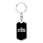 The Walking Hodler Crypto Keychain Stainless Steel or 18k Gold Dog Tag Keyring-Express Your Love Gifts