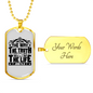 The Way Black Christian Necklace Stainless Steel or 18k Gold Dog Tag 24" Chain-Express Your Love Gifts