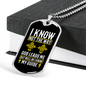 The Way God Leads Christian Necklace Stainless Steel or 18k Gold Dog Tag 24" Chain-Express Your Love Gifts