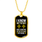 The Way God Leads Christian Necklace Stainless Steel or 18k Gold Dog Tag 24" Chain-Express Your Love Gifts