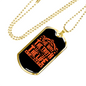 The Way Golden Christian Necklace Stainless Steel or 18k Gold Dog Tag 24" Chain-Express Your Love Gifts