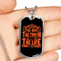 The Way Golden Christian Necklace Stainless Steel or 18k Gold Dog Tag 24" Chain-Express Your Love Gifts