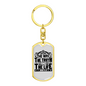 The Way John 14:6 Keychain Stainless Steel or 18k Gold Dog Tag Keyring-Express Your Love Gifts