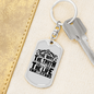 The Way John 14:6 Keychain Stainless Steel or 18k Gold Dog Tag Keyring-Express Your Love Gifts