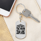 The Way John 14:6 Keychain Stainless Steel or 18k Gold Dog Tag Keyring-Express Your Love Gifts