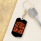 The Way John 14:6 Orange Keychain Stainless Steel or 18k Gold Dog Tag Keyring-Express Your Love Gifts