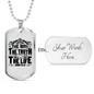 The Way The Truth Christian Necklace Stainless Steel or 18k Gold Dog Tag 24" Chain-Express Your Love Gifts