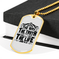 The Way The Truth Christian Necklace Stainless Steel or 18k Gold Dog Tag 24" Chain-Express Your Love Gifts